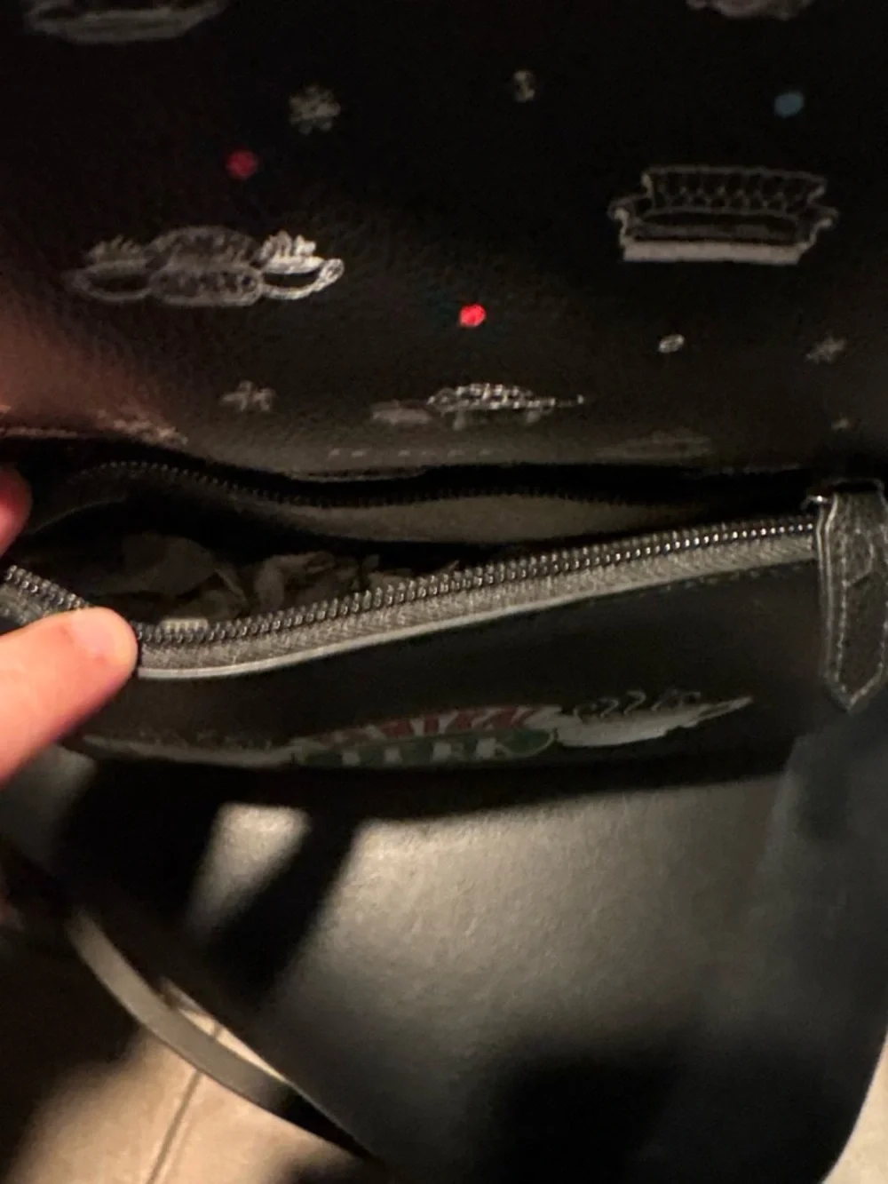 Danielle Nicole Black Central Perk Mini Backpack with Multicolor Accents - Picture 3 of 5
